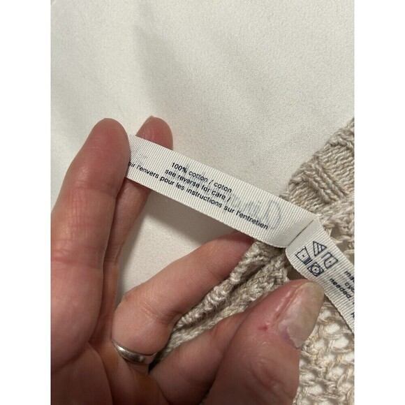 AEROPOSTALE Taupe Loose Knit Lightweight Layering Sweater Medium - Picture 4 of 8